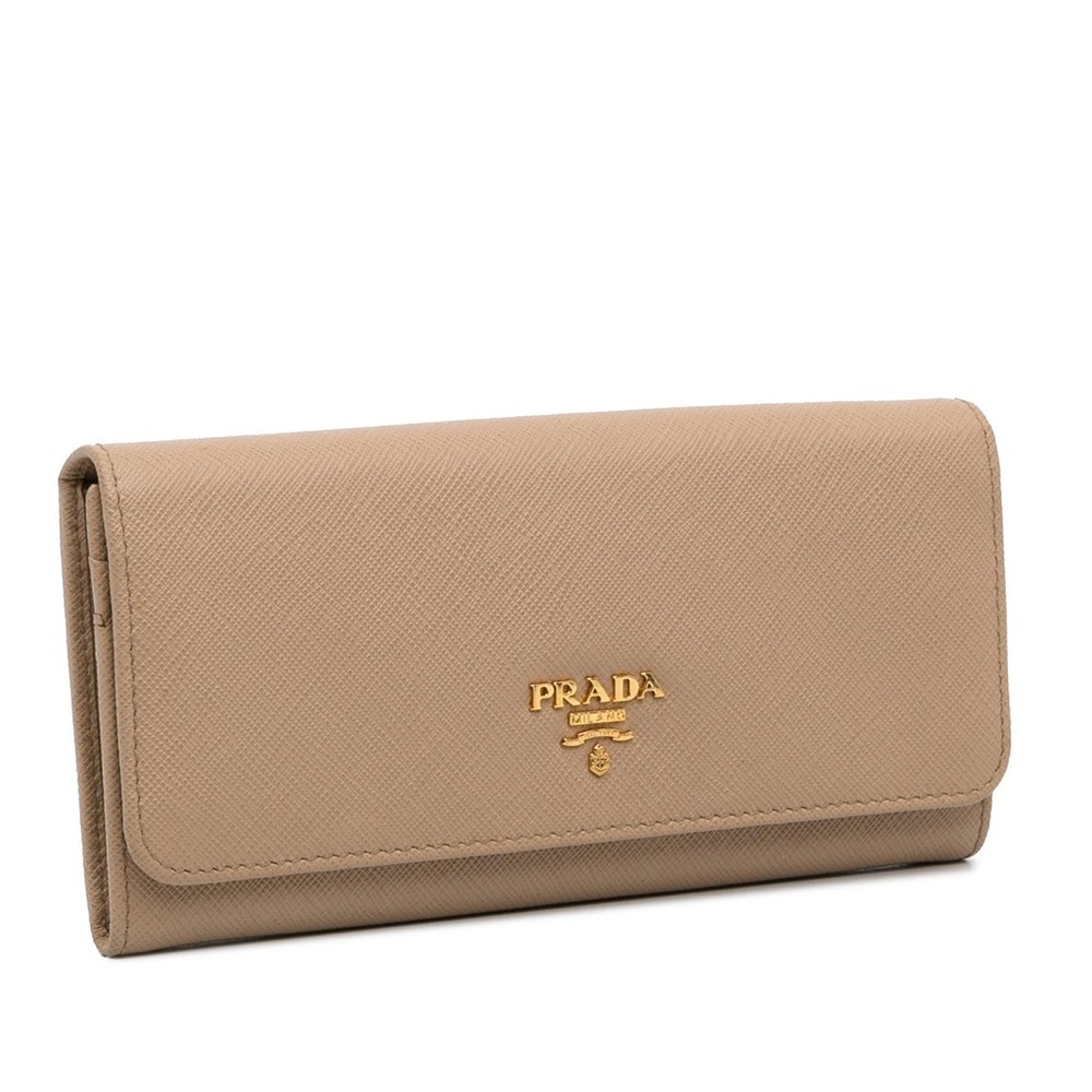 Prada Saffiano Long Wallet Camel - Picture 10 of 16